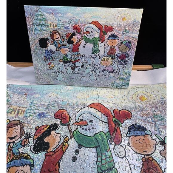Hallmark Springbok Peanuts Winter Wonderland Sparkling Puzzle 500 Pc Complete